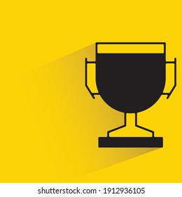 trophy drop shadow on yellow background