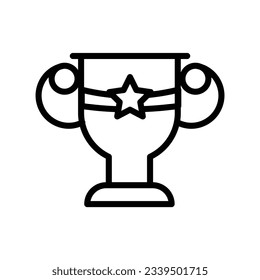 Trophy, Easter Prize Vector Line Icon