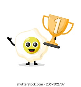 trophy eggs cute character logo