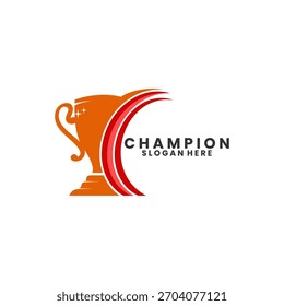 Plantilla de Vector de diseño de logotipo elegante de trofeo. Icono de Vector de diseño de logotipo de trofeo