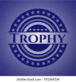 Trophy emblem with jean high quality background