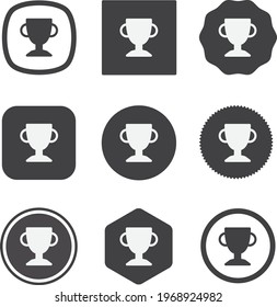 trophy fill icon . web icon set . icons collection. Simple vector illustration.