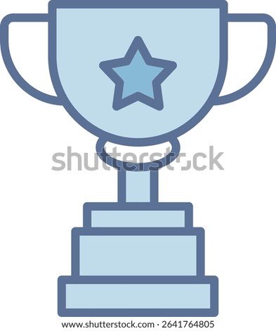 Trophy Filled Blue Tone Icon