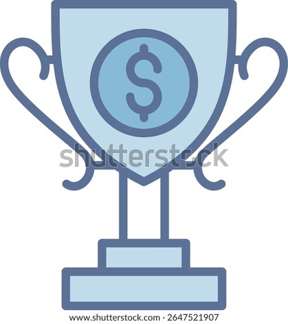 Trophy Filled Blue Tone Icon