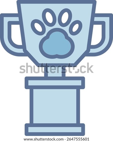 Trophy Filled Blue Tone Icon