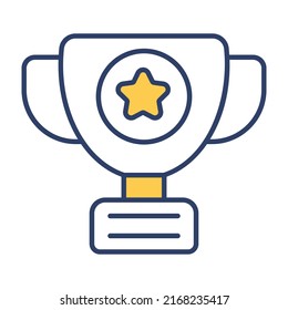trophy Finance Related Vector Line Icon. Editable Stroke Pixel Perfect.