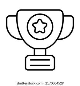  trophy Finance Related Vector Line Icon. Editable Stroke Pixel Perfect.
