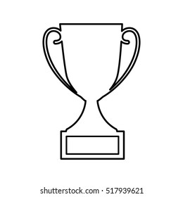 trophy first place isolated icon vector illustration design