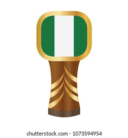 Trophy and Flag Nigeria