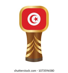 Trophy and Flag Tunisia