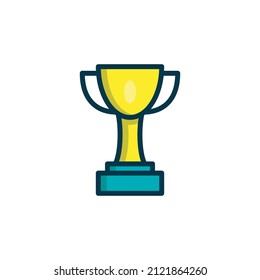 trophy flat design, sign and symbol