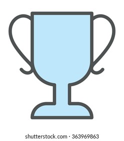 Trophy Flat Icon Illustration