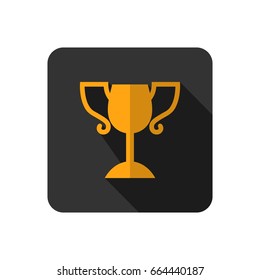 Trophy flat icon illustration