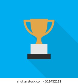 trophy flat icon illustration isolated vector sign symbol