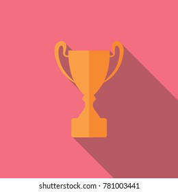 Trophy flat icon vector design