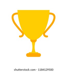 Trophy  flat icon. You can be used trophy icon for several purposes like: websites, UI, UX, print templates, promotional materials, info-graphics, web and mobile phone apps.