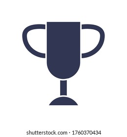 Trophy flat style icon design, Winner first position and competition theme Vector illustration