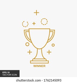 Trophy flachen Stil Icon Design, Gewinner erste Position und Wettbewerb Thema Vektorgrafik.