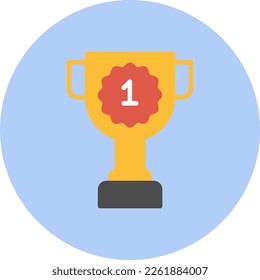 Trophy Flat Vector Icon Design