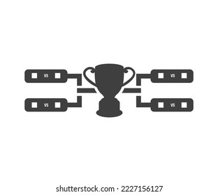 Trophy, Football Cup, Competition, games, tournament, leadership, champion prize, success, achievement, business goal, victory concept vector design and illustration.

