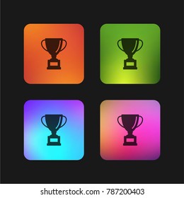 Trophy four color gradient app icon design