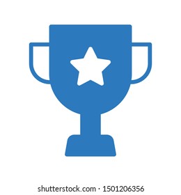trophy glyph colour vector icon