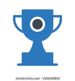 trophy glyph colour vector icon