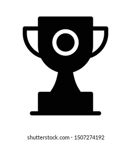 trophy glyph flat vector icon