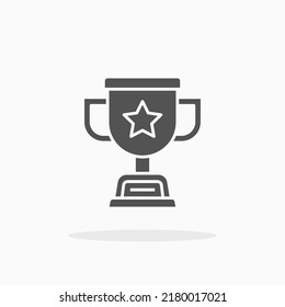 Trophy glyph icon. Can be used for digital product, presentation, print design and more.