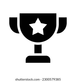 trophy glyph icon illustration vector graphic