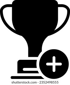trophy glyph icon illustration vector