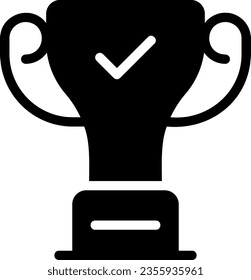 vector de ilustración de icono de glifo trofeo
