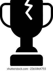 vector de ilustración de icono de glifo trofeo