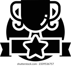 Icono de glifo de trofeo - Icono único, vector