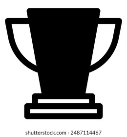 trophy glyph icon vector illustration isolated on white background