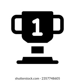 icono del glifo trofeo. icono vector para tu sitio web, móvil, presentación y diseño de logotipo.