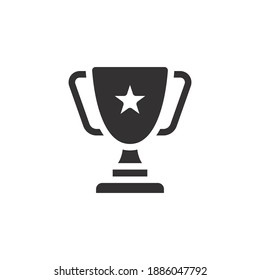 Trophy glyph icon for web template and app. Vector illustration. design on white background. EPS 10