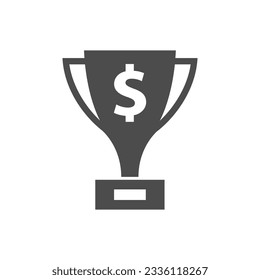 Icono vectorial de glifo trofeo aislado. Icono vector de material trofeo para diseño web, aplicación móvil y ui