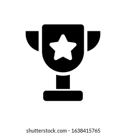 trophy glyph vector icon - ui icon vector