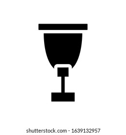 trophy glyph vector icon - ui icon vector