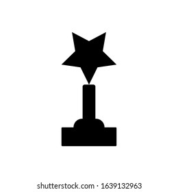 trophy glyph vector icon - ui icon vector