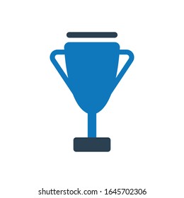 trophy glyph vector icon - ui icon vector
