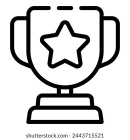 Trophy Goal Einfache Linie Symbol Logo Symbol