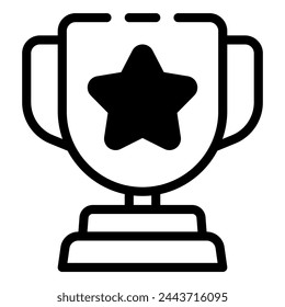 Trophy Goal Simple Line Icon Logo Symbol