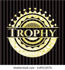 Trophy gold emblem or badge