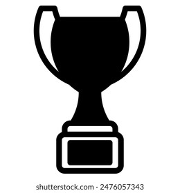 Trophy gold icon or logo illustration outline black style