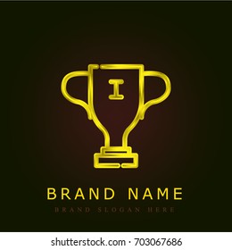 Trophy golden metallic logo