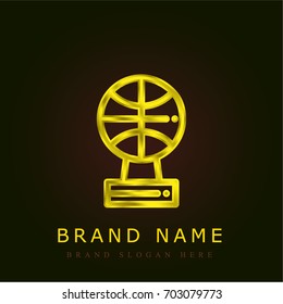 Trophy golden metallic logo