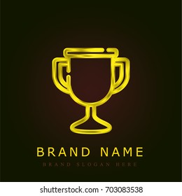 Trophy golden metallic logo