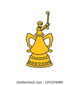 trophy of golf isolated icon